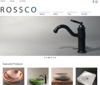 Rossco home page with slideshow
